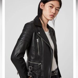 All Saints Halley Biker Leather Jacket